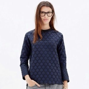Madewell Navy Blue Mood Dot Pullover